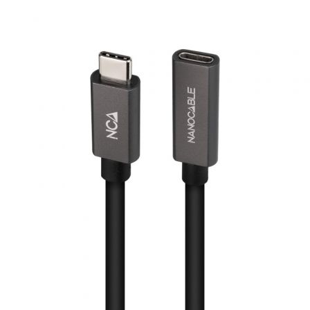 Nanocable Cable Prolongador USB-C 3.2 Gen2x2 20Gbps 1m Negro